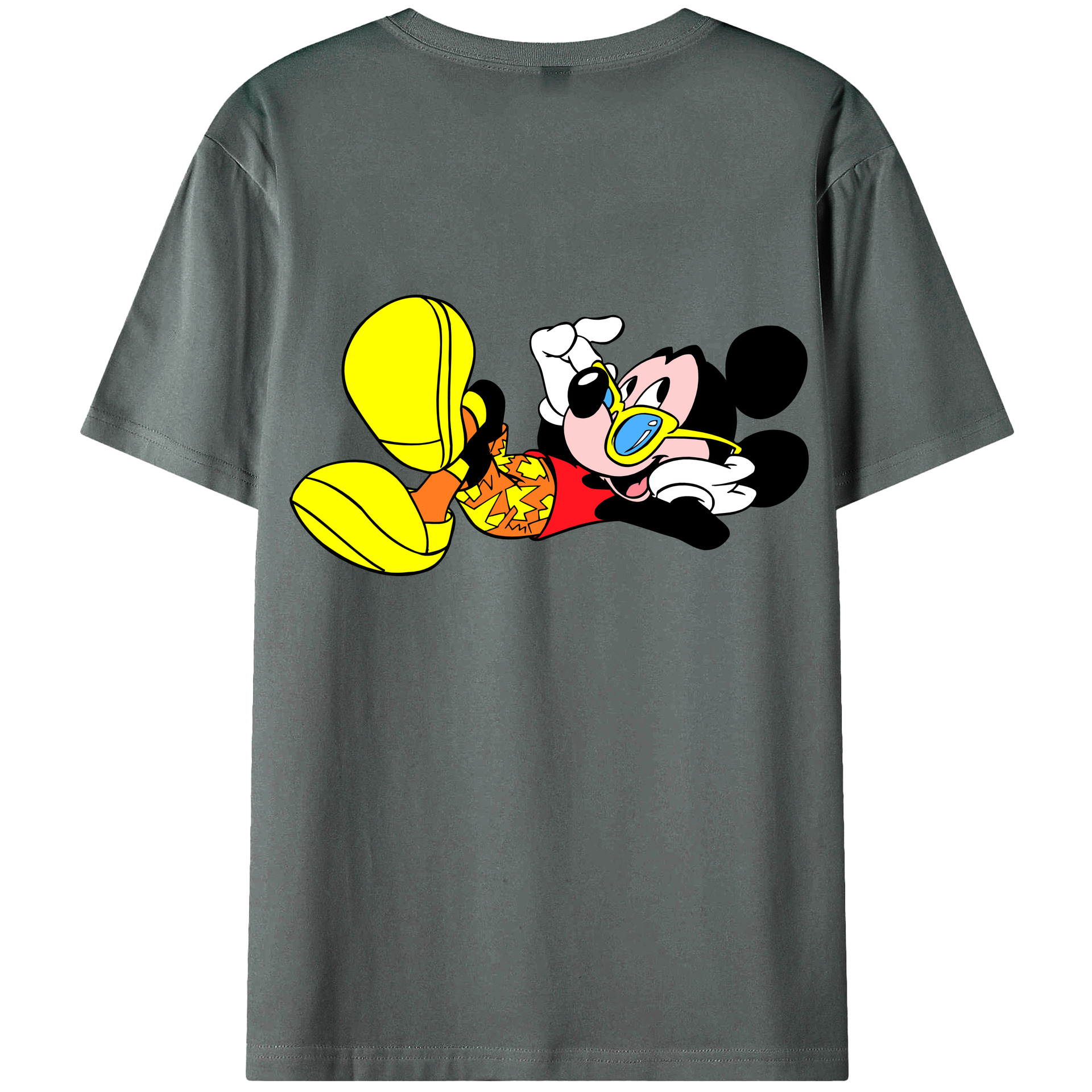 （画像用） ミッキーマウス Mickey Mouse 綿100％半袖Tシャツ（背面プリント）